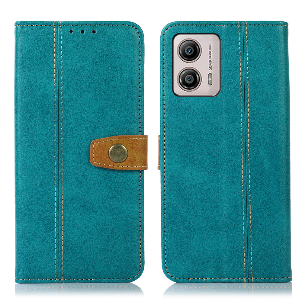 For Motorola Moto G53 5G G13 4G G23 4G Calf Texture Phone Case PU Leather Stand Phone Wallet Cover