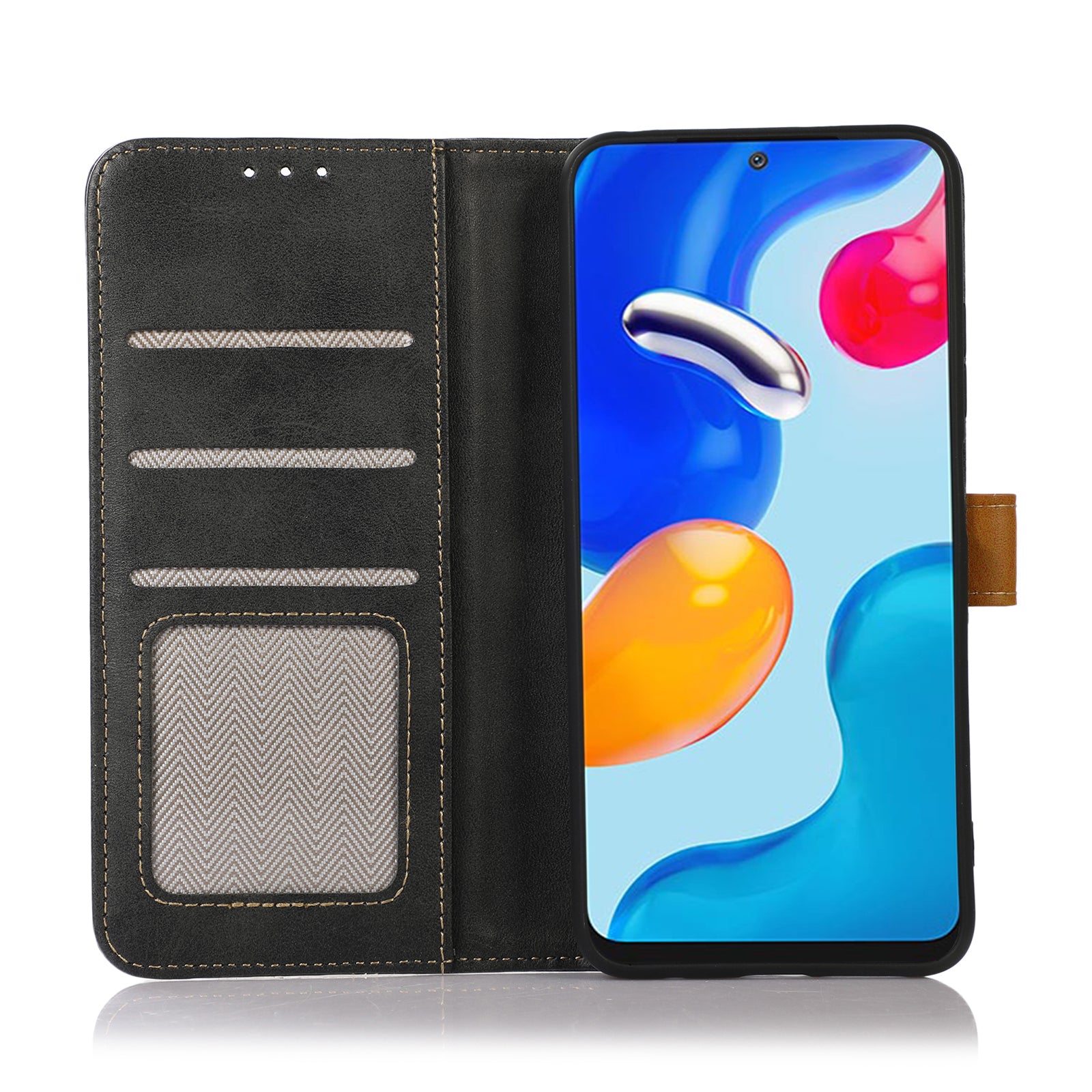 Leather Phone Case for Motorola Moto E13 4G Calf Texture Cell Phone Wallet Cover