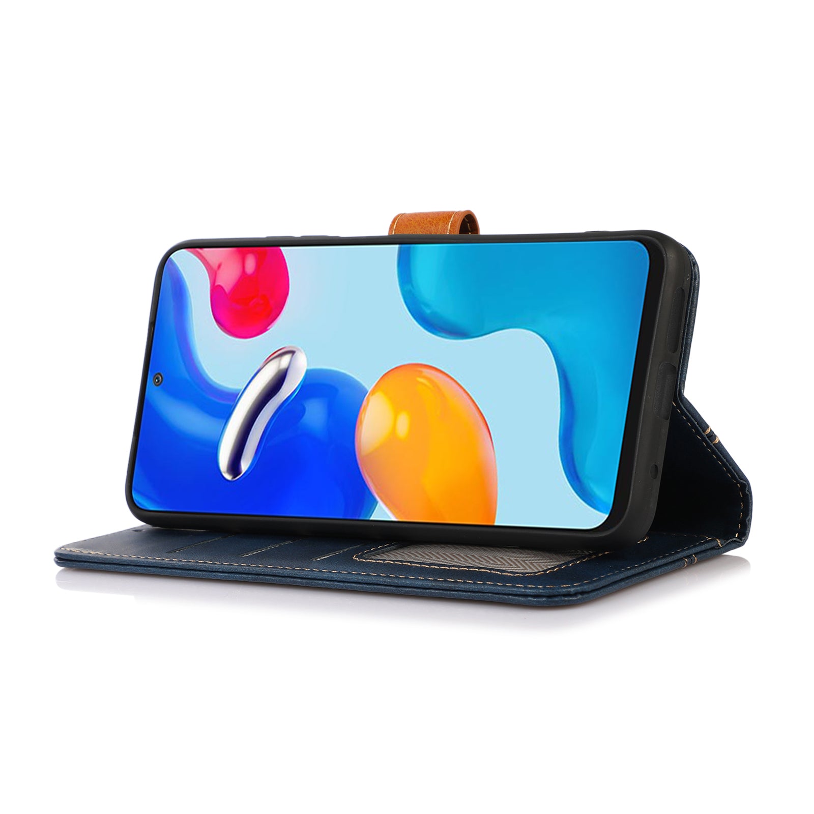 Leather Phone Case for Motorola Moto E13 4G Calf Texture Cell Phone Wallet Cover