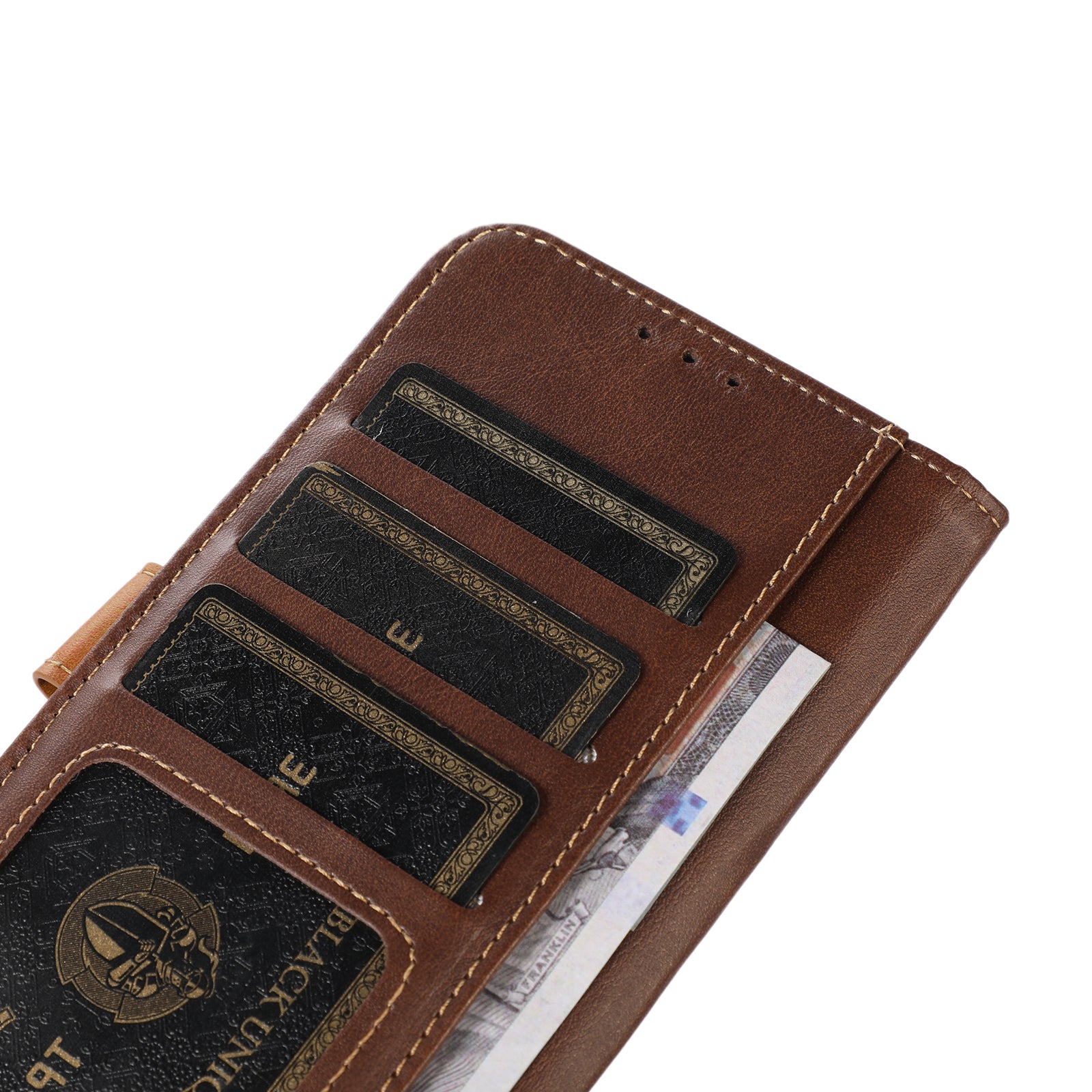 Leather Phone Case for Motorola Moto E13 4G Calf Texture Cell Phone Wallet Cover