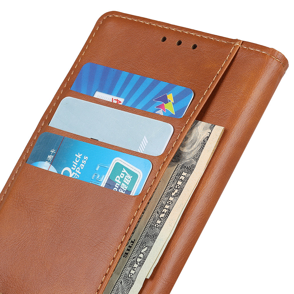 Leather Phone Case for Motorola Moto G53 5G G13 4G G23 4G Magnetic Brass Buckle Wallet Stand Phone Cover