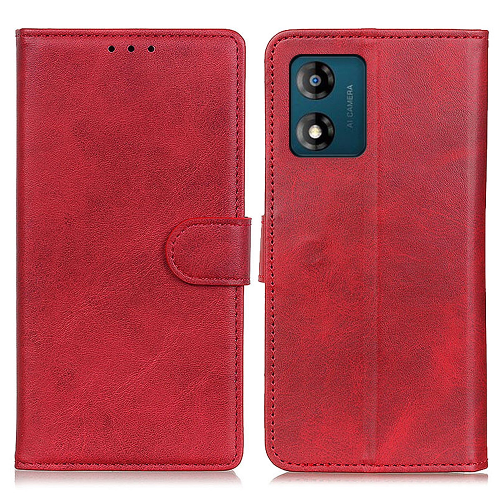 Anti-shock Protective Phone Case for Motorola Moto E13 4G PU Leather Flip Mobile Phone Cover with Stand Wallet