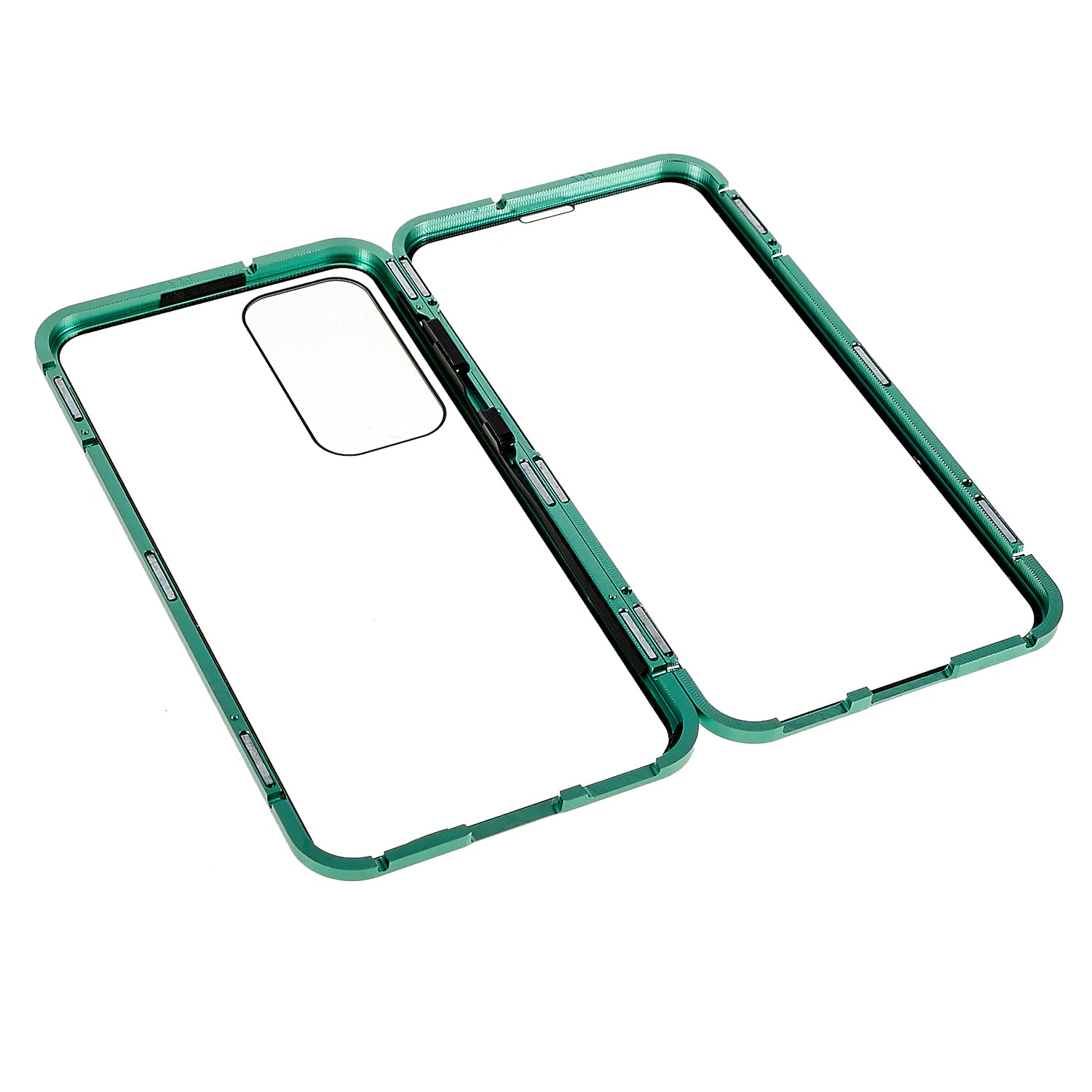 Magnetic Double-Sided Tempered Glass Phone Case for Samsung Galaxy S23 Metal Frame Full Body Clear Phone Cover