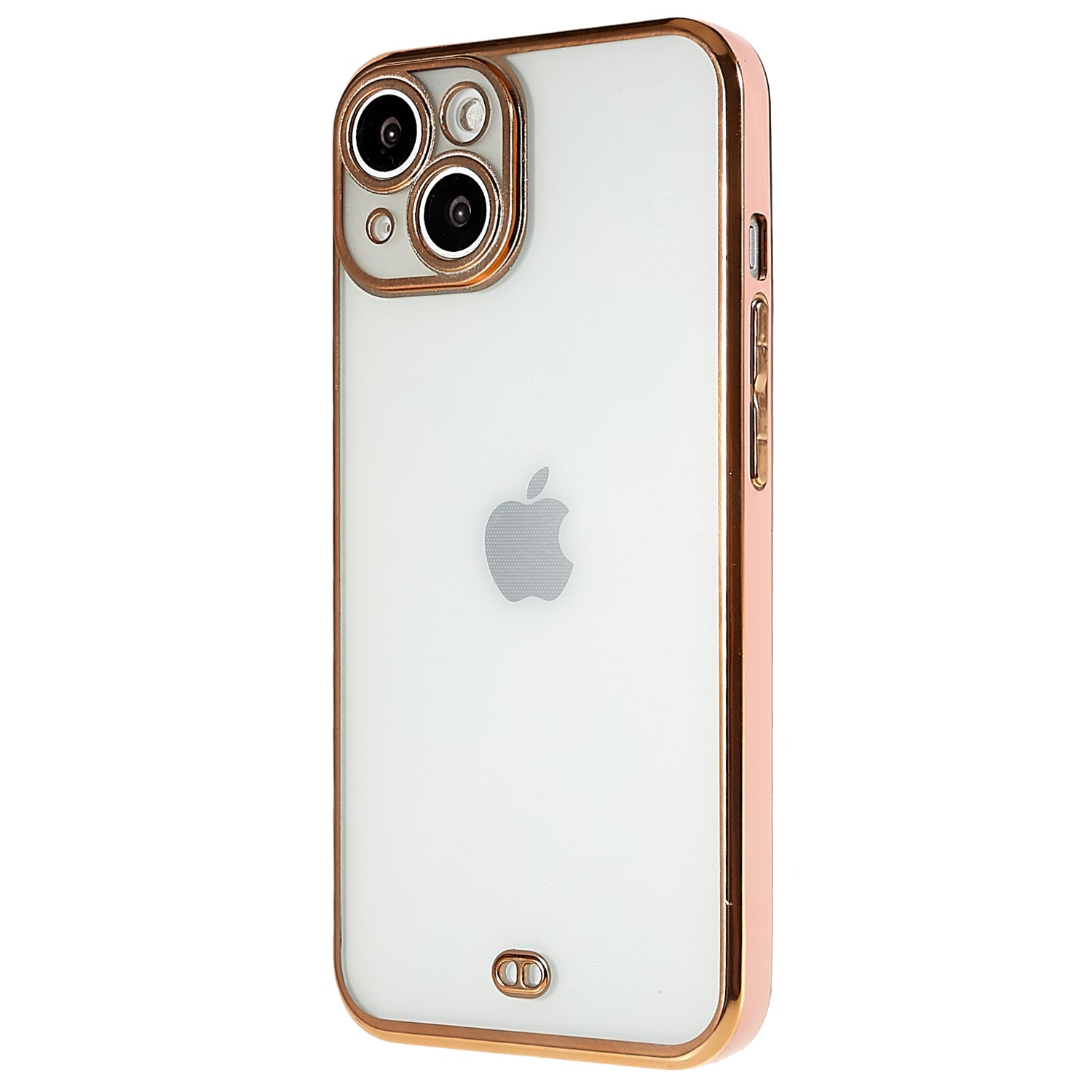 Pro iPhone 14 Čiré pouzdro na telefon galvanicky pokovené měkkým TPU ochranným krytem fotoaparátu proti pádu – bílý