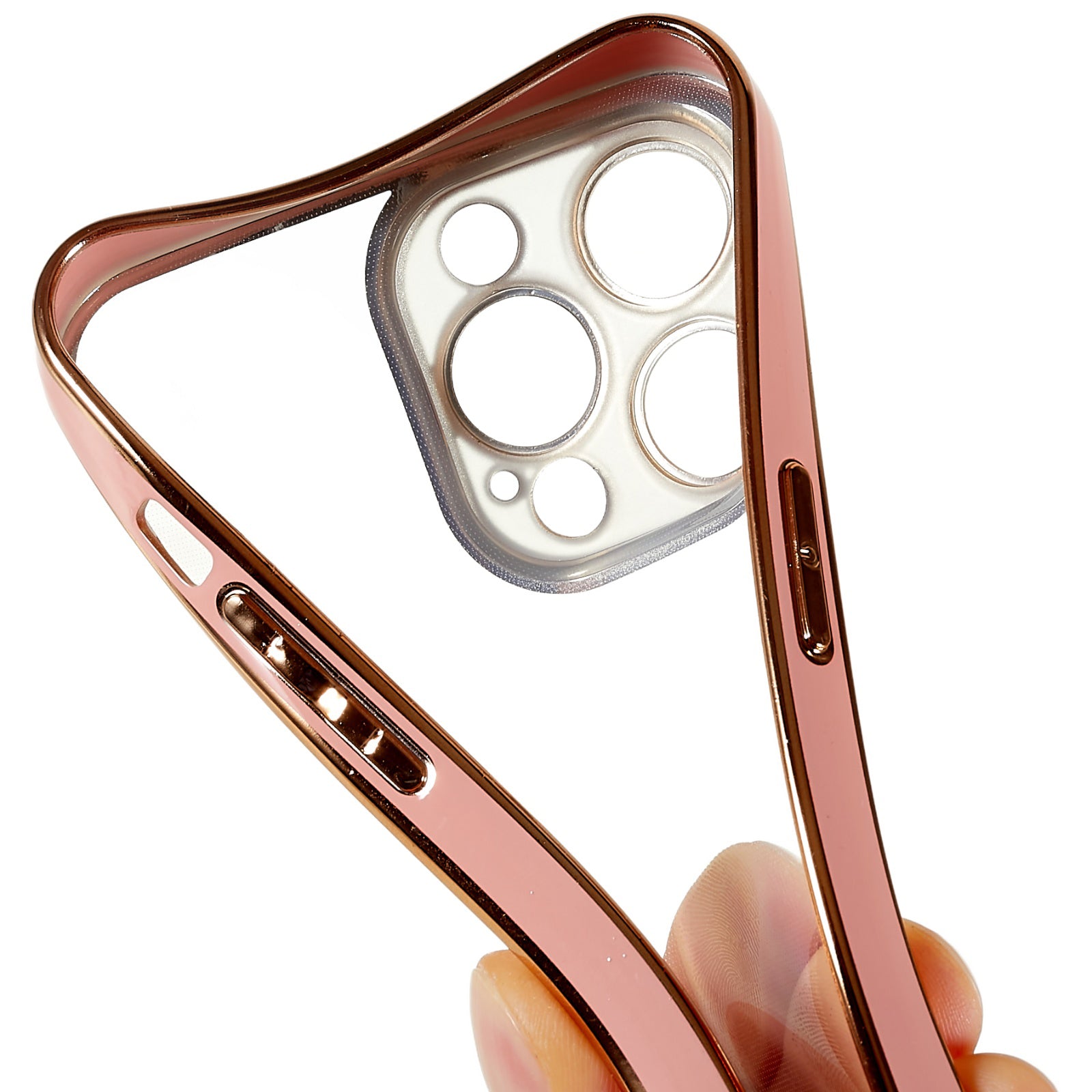 Electroplate Phone Case for iPhone 14 Pro Soft TPU Full Camera Lens Protective Transparent Cover