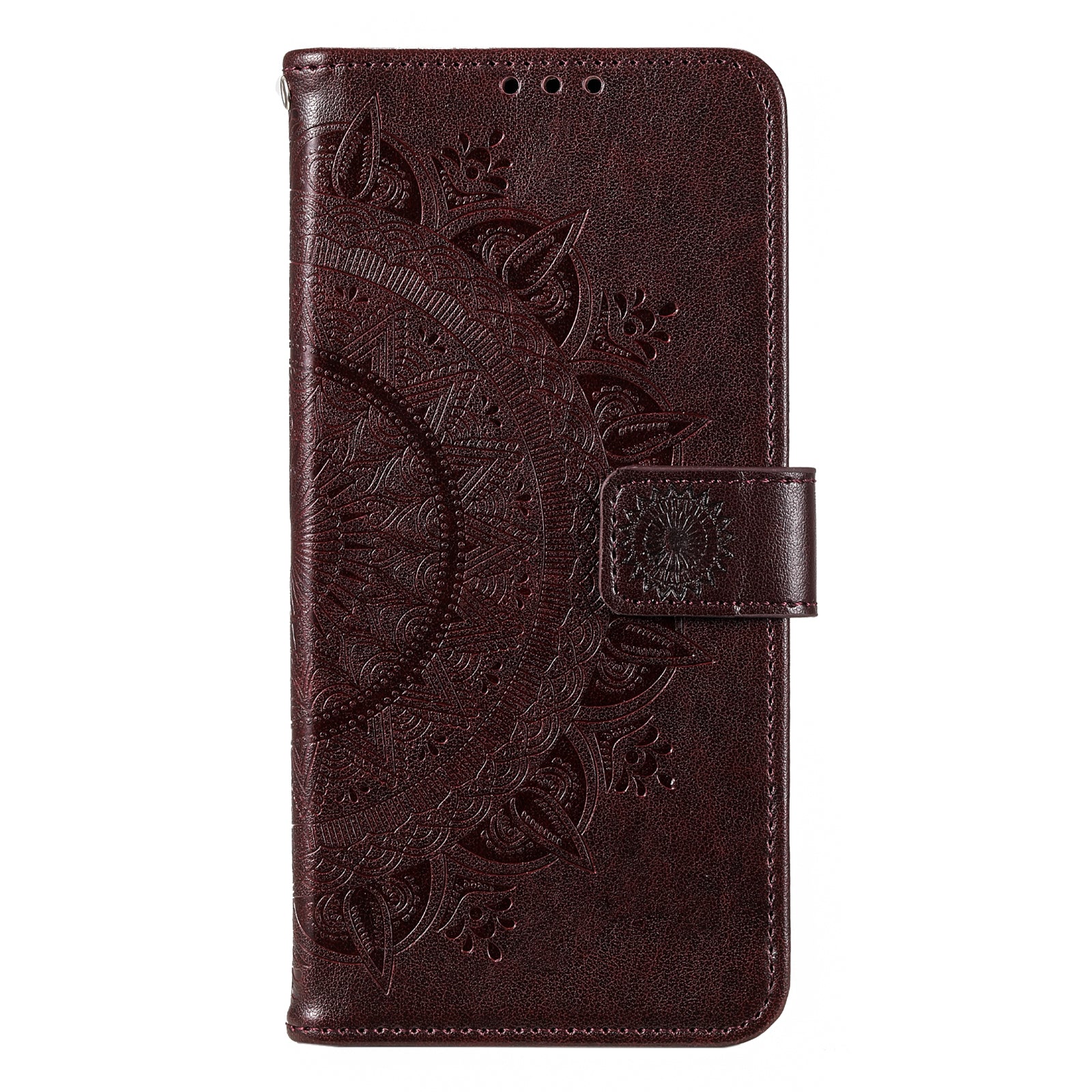 TPU PU Leather Phone Case for Xiaomi Poco M5 4G Wallet Stand Imprinted Mandala Flower Pattern Phone Cover with Strap