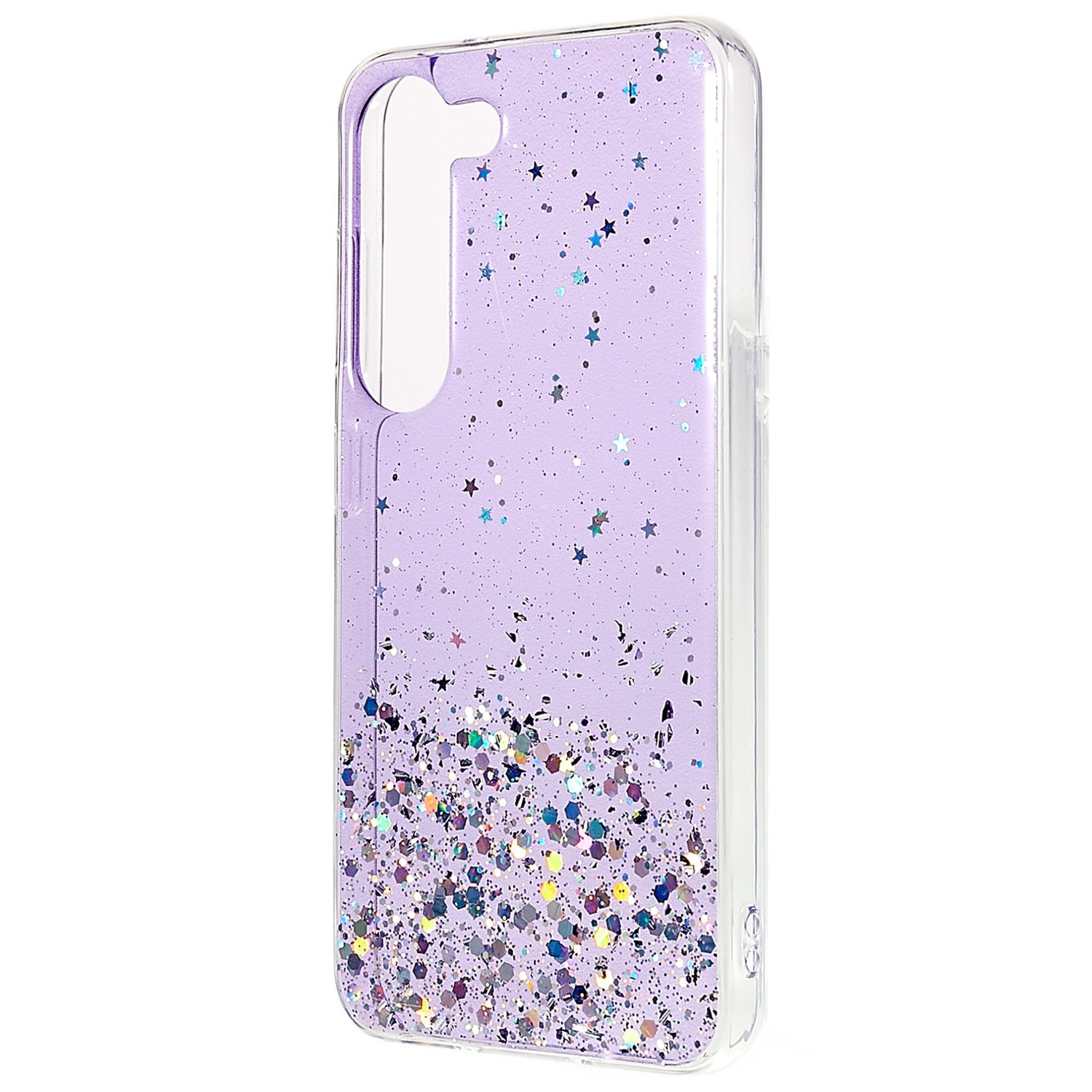 For Samsung Galaxy S22 5G Starry Sky Sparkle Epoxy Phone Case Soft TPU Protective Back Cover