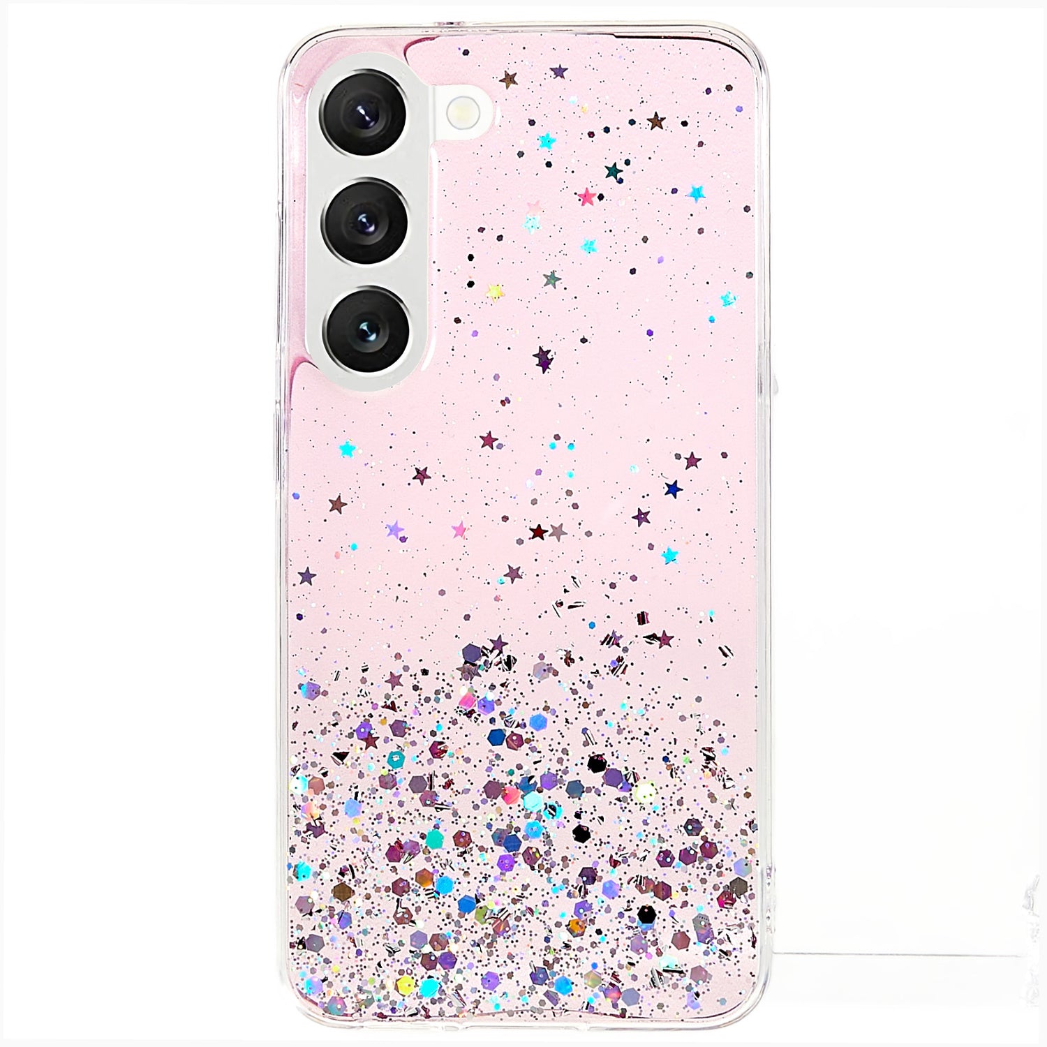 For Samsung Galaxy S22 5G Starry Sky Sparkle Epoxy Phone Case Shockproof Soft TPU Protective Back Cover
