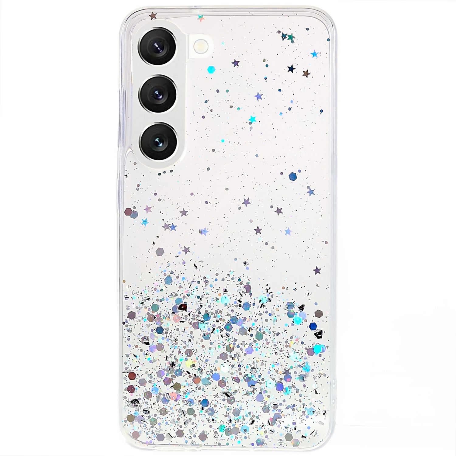 For Samsung Galaxy S22 5G Starry Sky Sparkle Epoxy Phone Case Shockproof Soft TPU Protective Back Cover