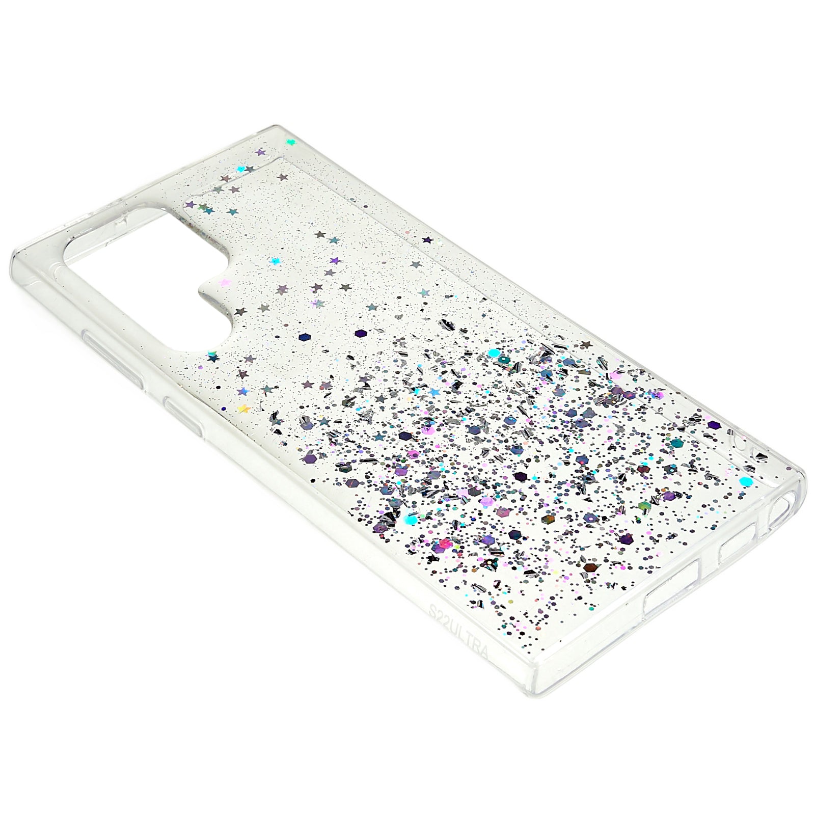For Samsung Galaxy S22 Ultra 5G Back Cover Starry Sky Sparkle Epoxy Phone Case Soft TPU Protective Shell