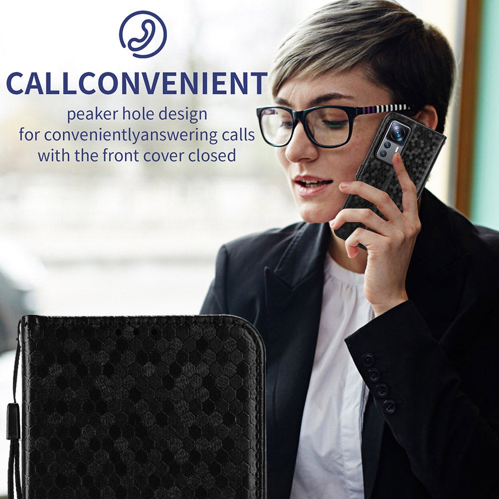 For TCL 40 SE Wrist Strap Phone Shell Dot Pattern Imprinted Phone Cover PU Leather Shockproof Wallet Stand Case