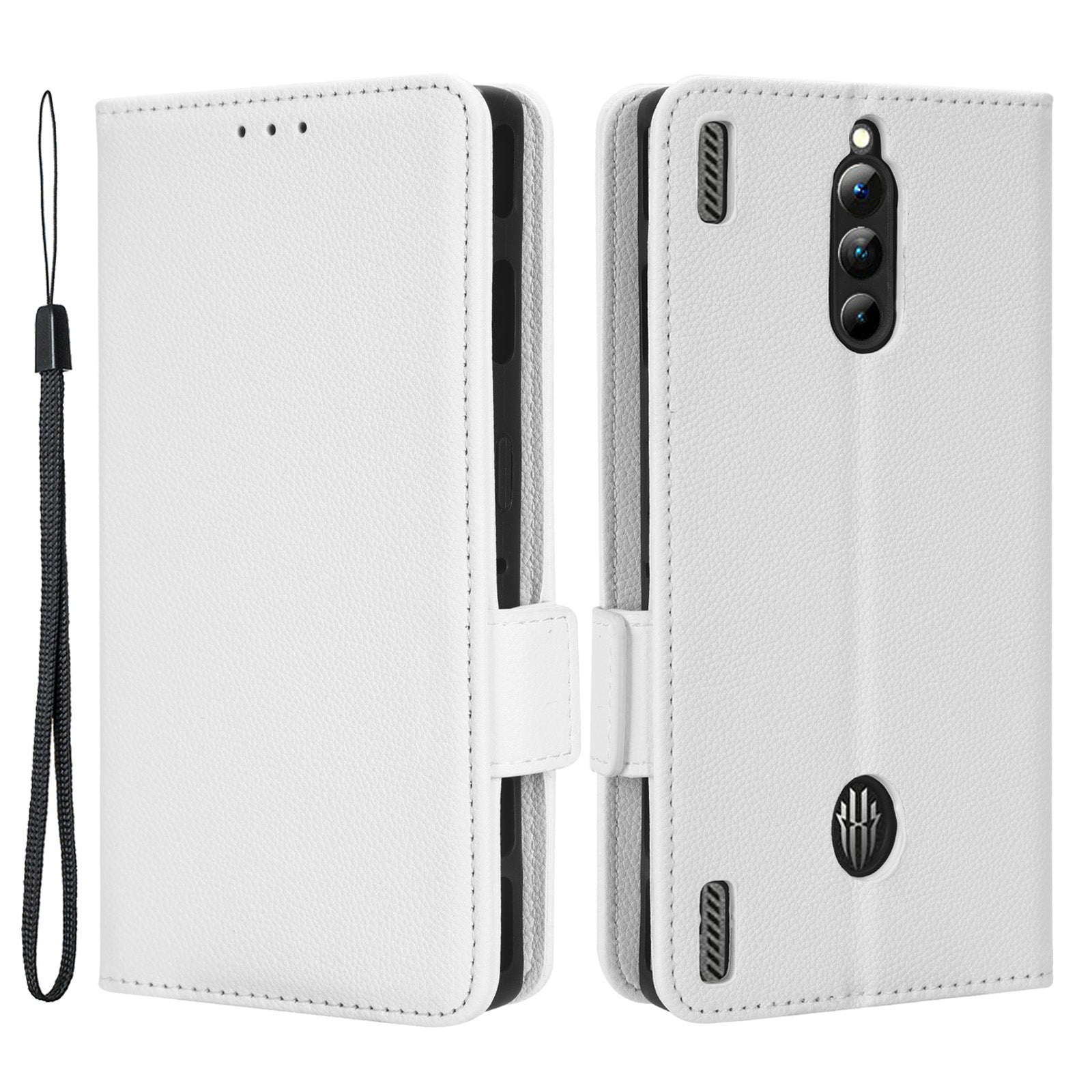 For ZTE nubia Red Magic 8 Pro 5G Red Magic 8 Pro 5G Litchi Texture Leather Phone Case Dual Magnetic Clasp Wallet Stand Phone Shell