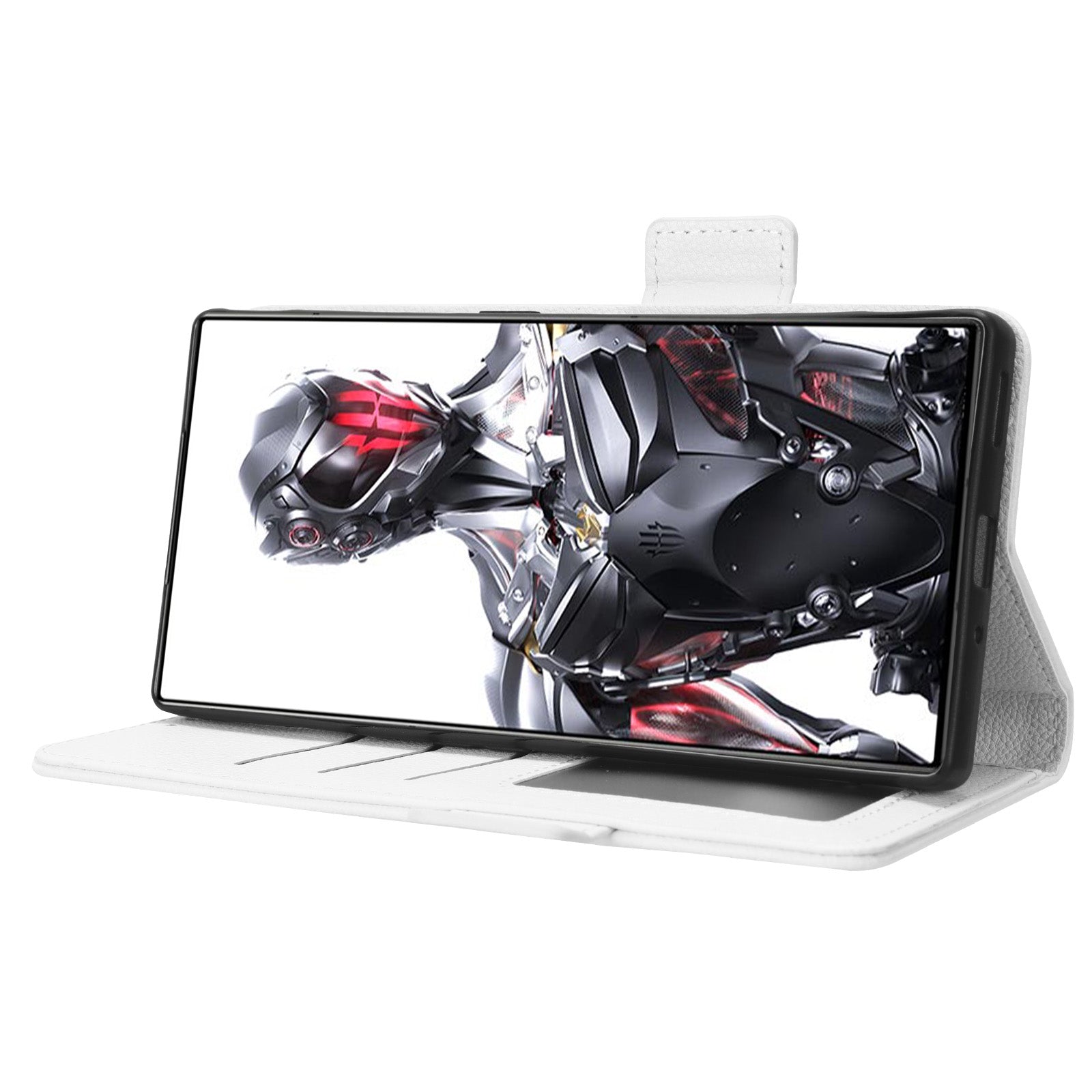 For ZTE nubia Red Magic 8 Pro 5G Red Magic 8 Pro 5G Litchi Texture Leather Phone Case Dual Magnetic Clasp Wallet Stand Phone Shell