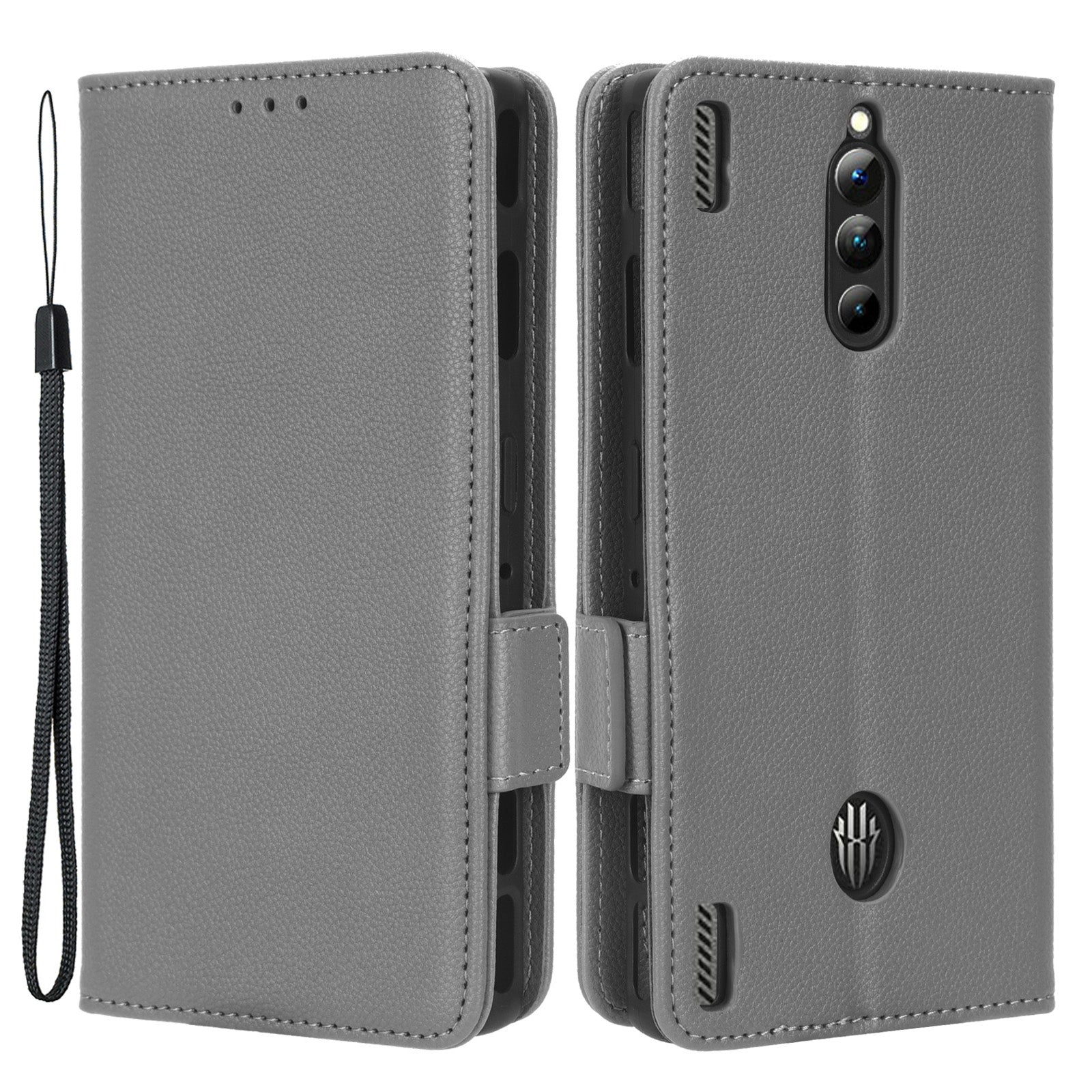 For ZTE nubia Red Magic 8 Pro 5G Red Magic 8 Pro 5G Litchi Texture Leather Phone Case Dual Magnetic Clasp Wallet Stand Phone Shell