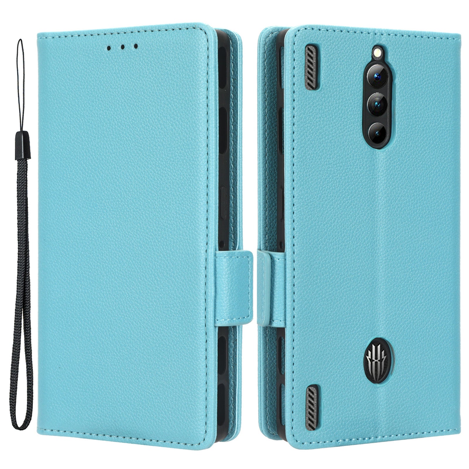 For ZTE nubia Red Magic 8 Pro 5G Red Magic 8 Pro 5G Litchi Texture Leather Phone Case Dual Magnetic Clasp Wallet Stand Phone Shell