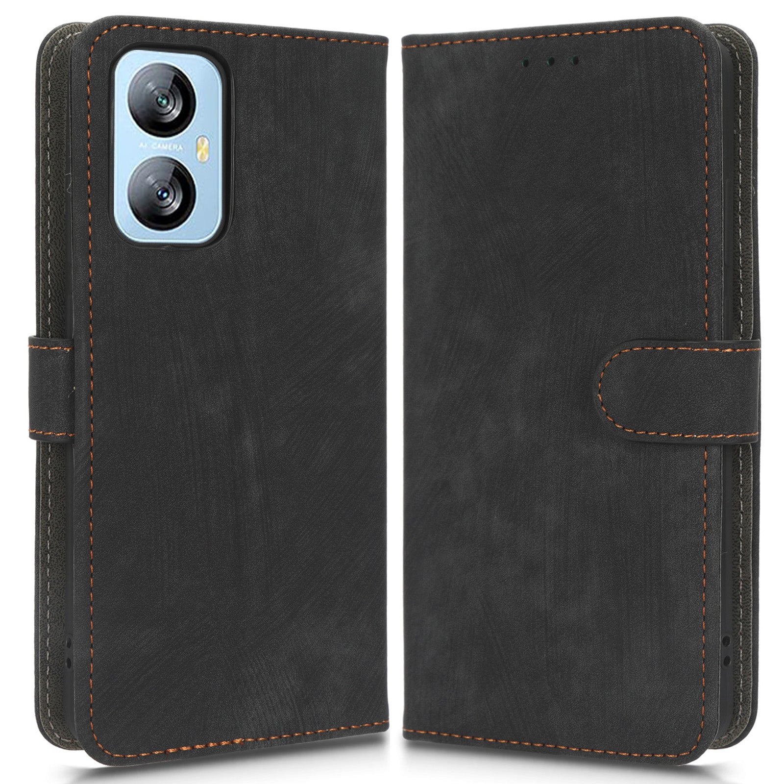 For Blackview A52 4G Phone Stand Case RFID Blocking PU Leather Magnetic Mobile Phone Cover Wallet