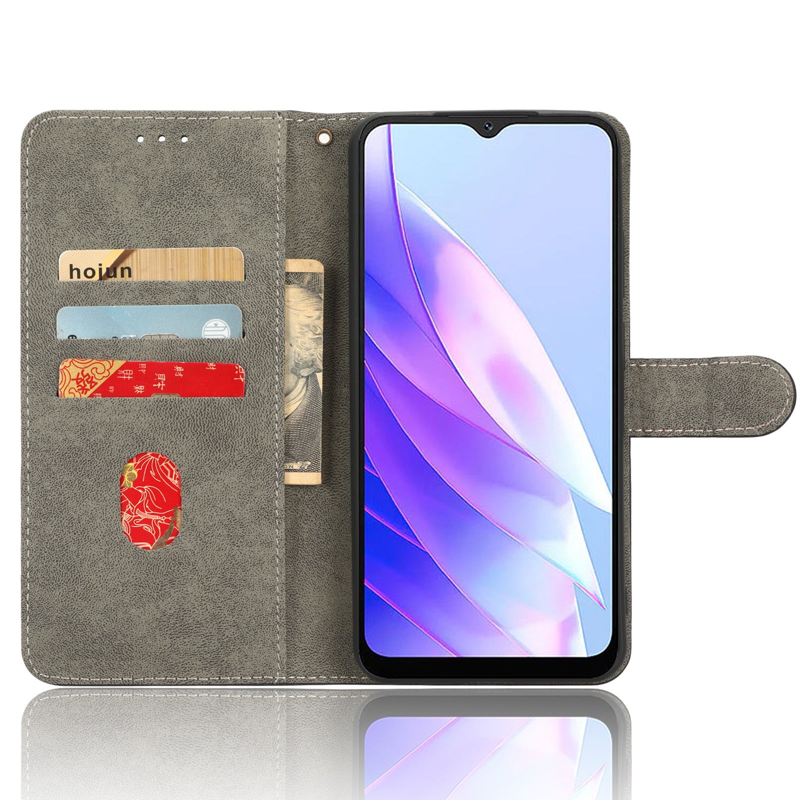 For Blackview A52 4G Phone Stand Case RFID Blocking PU Leather Magnetic Mobile Phone Cover Wallet