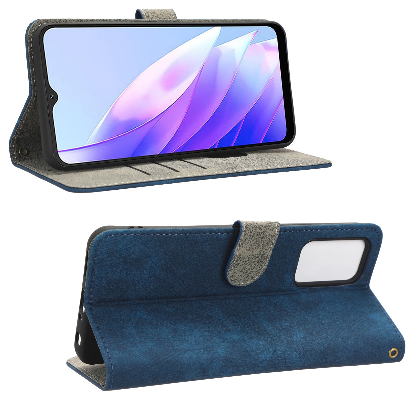 For Blackview A52 4G Phone Stand Case RFID Blocking PU Leather Magnetic Mobile Phone Cover Wallet