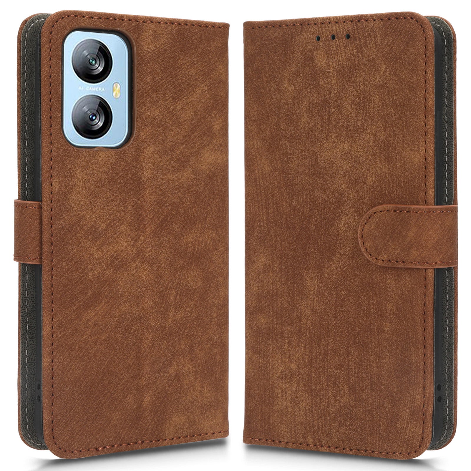 For Blackview A52 4G Phone Stand Case RFID Blocking PU Leather Magnetic Mobile Phone Cover Wallet