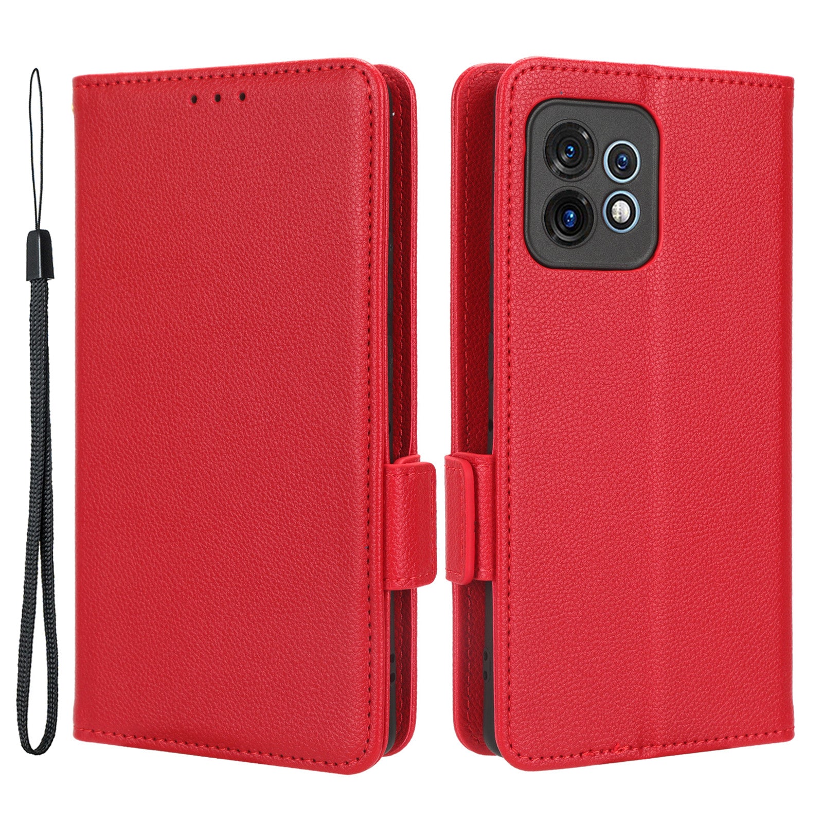 For Motorola Moto X40 5G Edge 40 Pro 5G Edge (2023) Dual Magnetic Clasp Wallet Stand Anti-drop Cover Litchi Texture PU Leather Phone Case