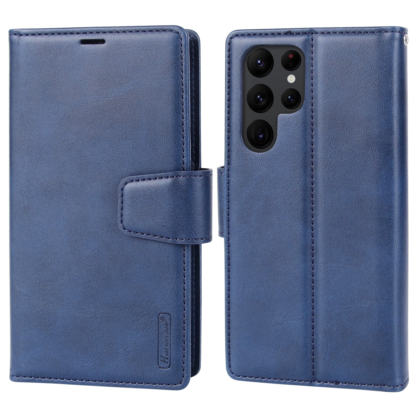 HANMAN Miro2 Series for Samsung Galaxy S23 Ultra Detachable Wallet Case PU Leather Removable Inner Magnetic TPU Shell Stand Phone Cover