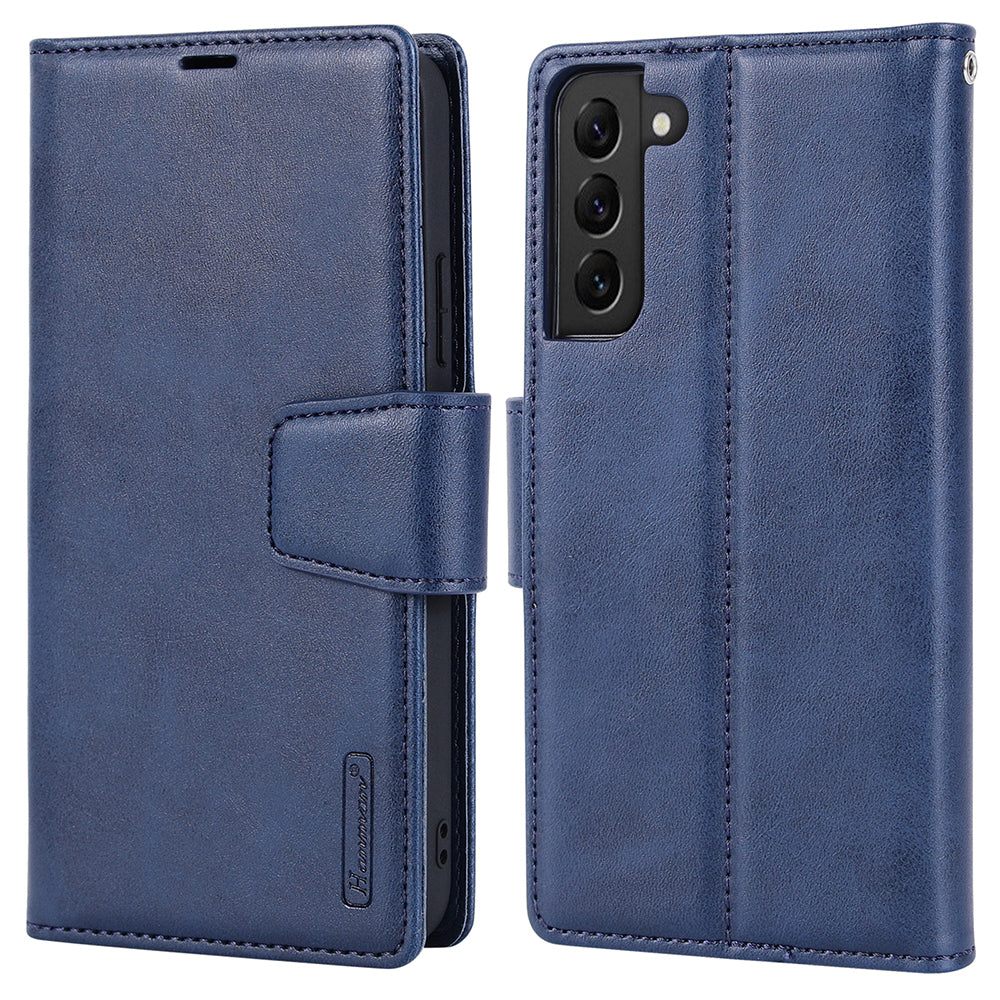 HANMAN Miro2 Series Detachable Wallet Case for Samsung Galaxy S23 PU Leather Removable Inner Magnetic TPU Shell Stand Phone Cover