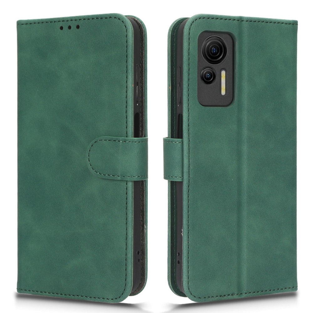 For Ulefone Note 14 Skin-touch PU Phone Leather Case Wallet Stand Shockproof Cell Phone Cover