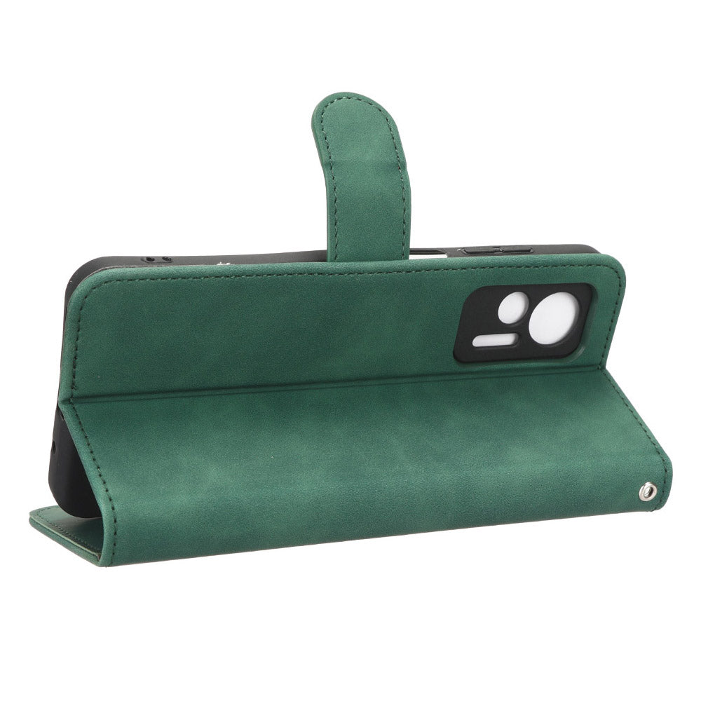 For Ulefone Note 14 Skin-touch PU Phone Leather Case Wallet Stand Shockproof Cell Phone Cover