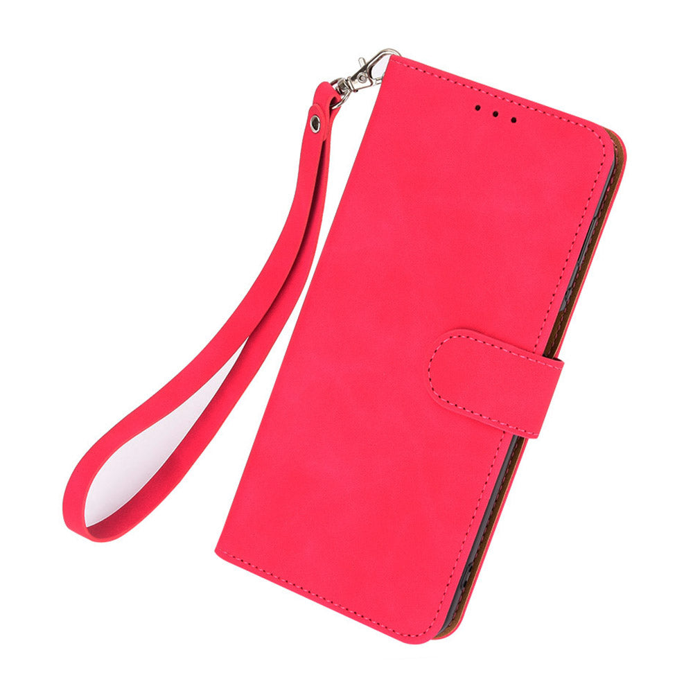 For Oppo Reno8 T 4G Anti-scratch Skin-touch PU Phone Leather Case Wallet Stand Cell Phone Cover