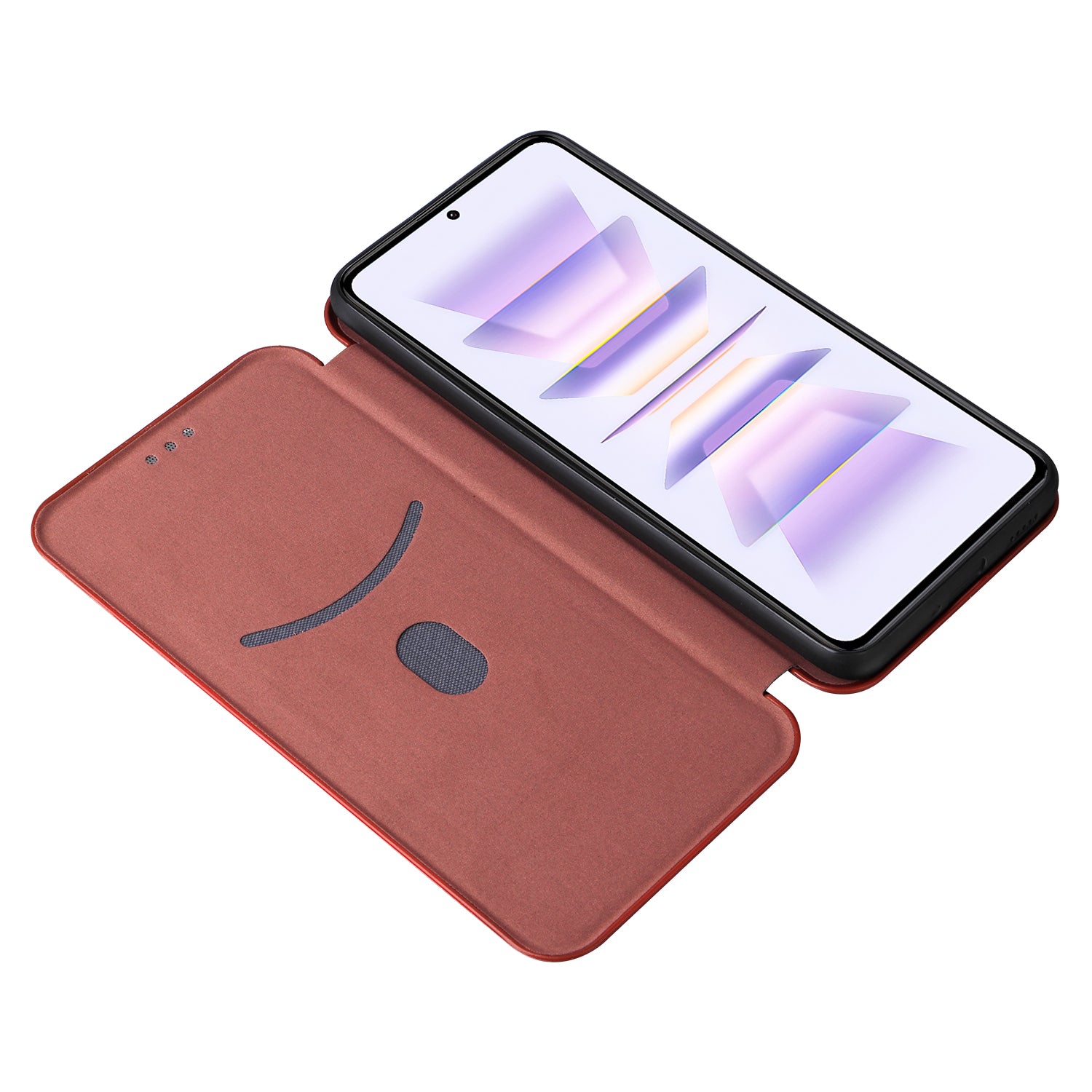 Phone Case for Xiaomi Poco F5 Pro 5G Redmi K60 Pro 5G K60 5G Card Slot PU Leather Magnetic Auto-absorbed Stand Carbon Fiber Texture Phone Cover