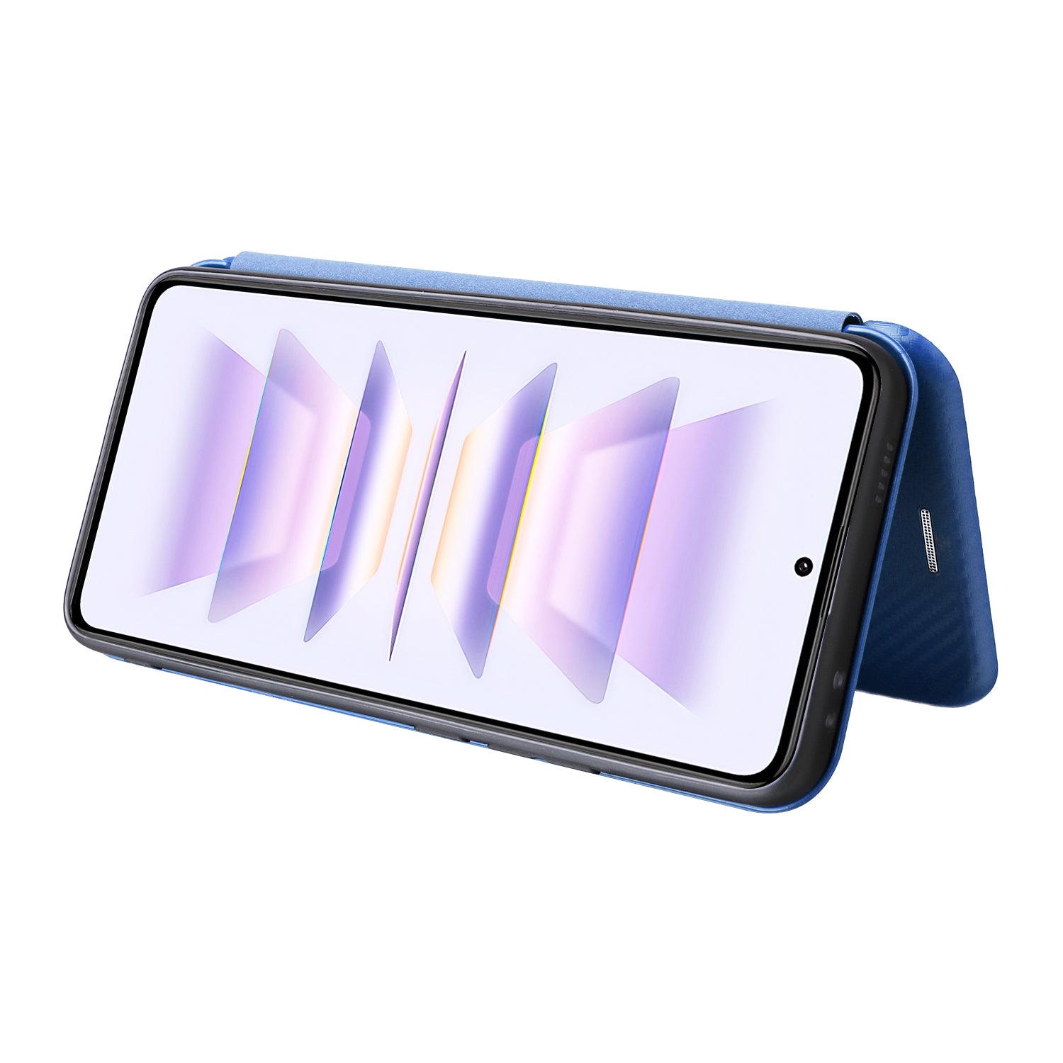 Phone Case for Xiaomi Poco F5 Pro 5G Redmi K60 Pro 5G K60 5G Card Slot PU Leather Magnetic Auto-absorbed Stand Carbon Fiber Texture Phone Cover