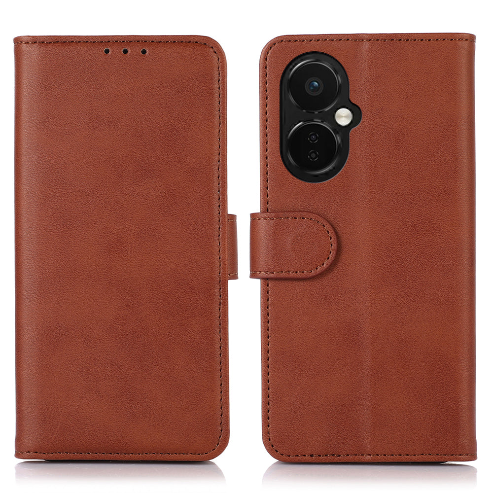 For OnePlus Nord CE 3 Lite 5G Nord N30 5G Cowhide Texture Phone Stand Case Anti-drop PU Leather Wallet Phone Cover