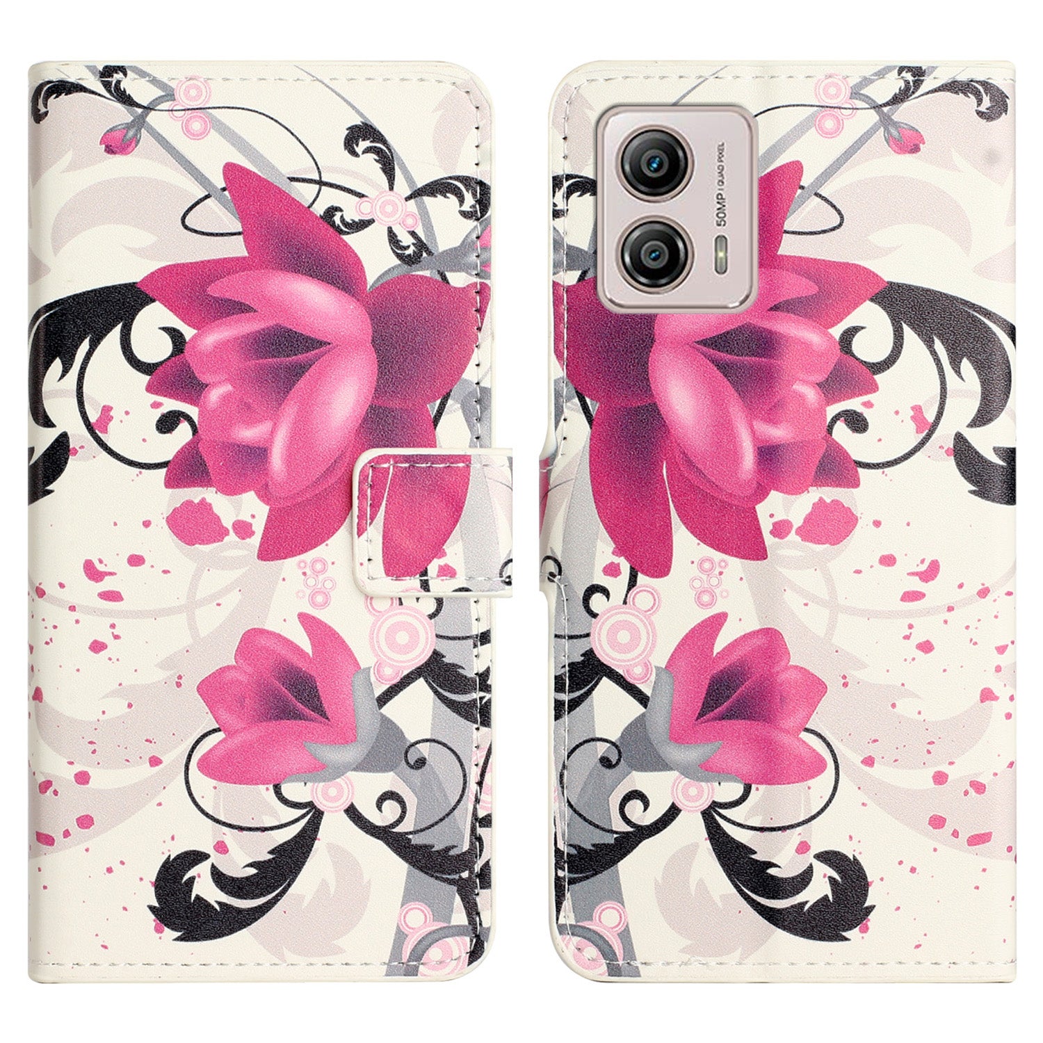 For Motorola Moto G73 5G PU Leather Phone Wallet Case Pattern Printing Stand Cell Phone Cover