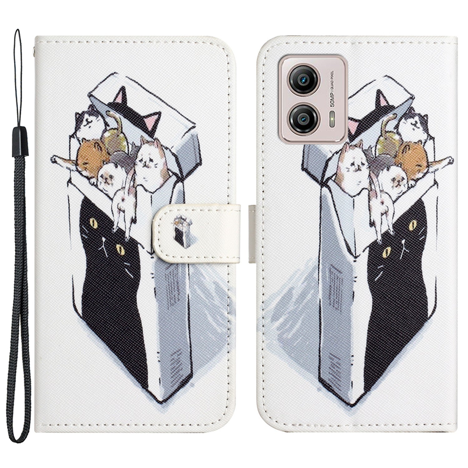 For Motorola Moto G73 5G PU Leather Wallet Phone Case 3D Pattern Printing Foldable Stand Cover