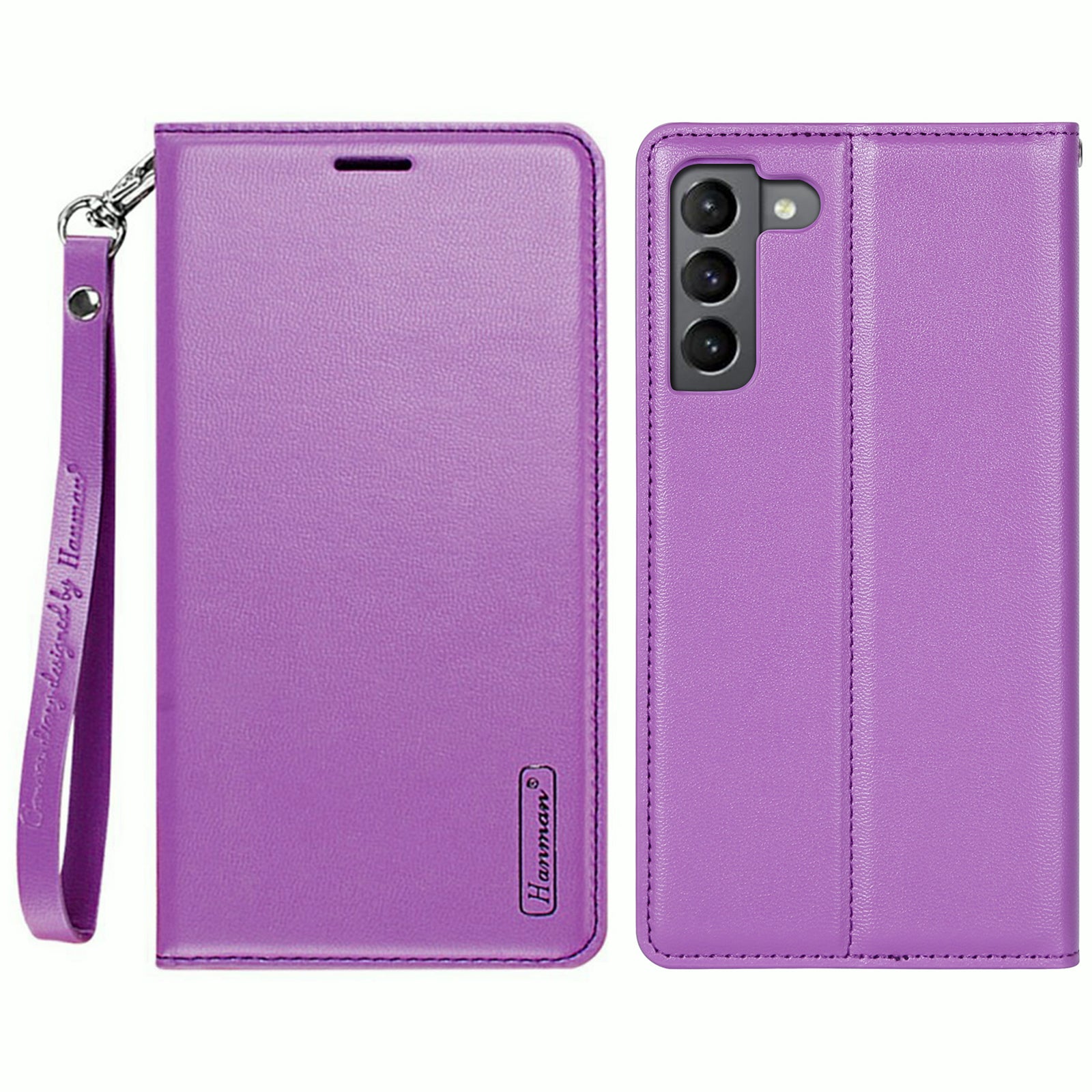 HANMAN Minor Series for Samsung Galaxy S23 PU Leather Phone Wallet Case Protective Phone Stand Cover