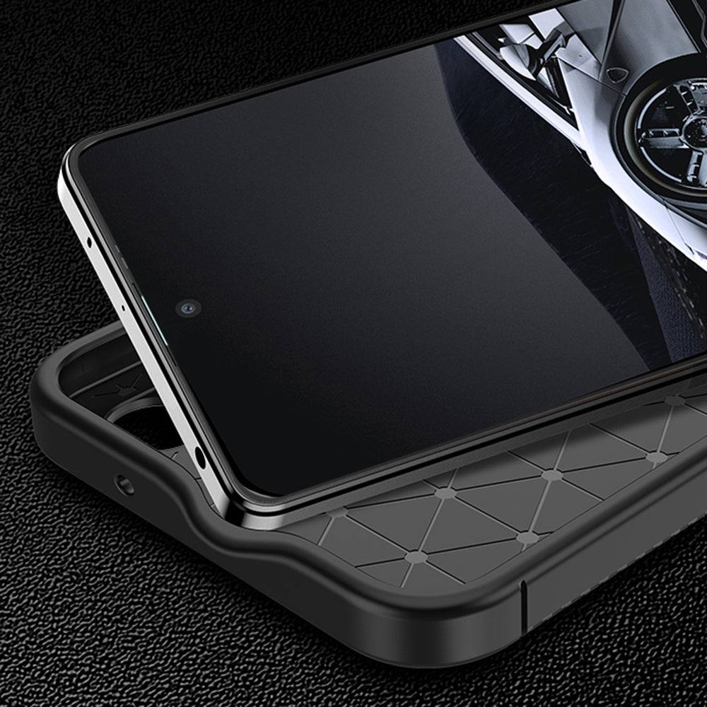 For Xiaomi Redmi Note 12 5G (India)/Poco X5 5G Carbon Fiber Texture Phone Case Anti-scratch TPU Phone Cover