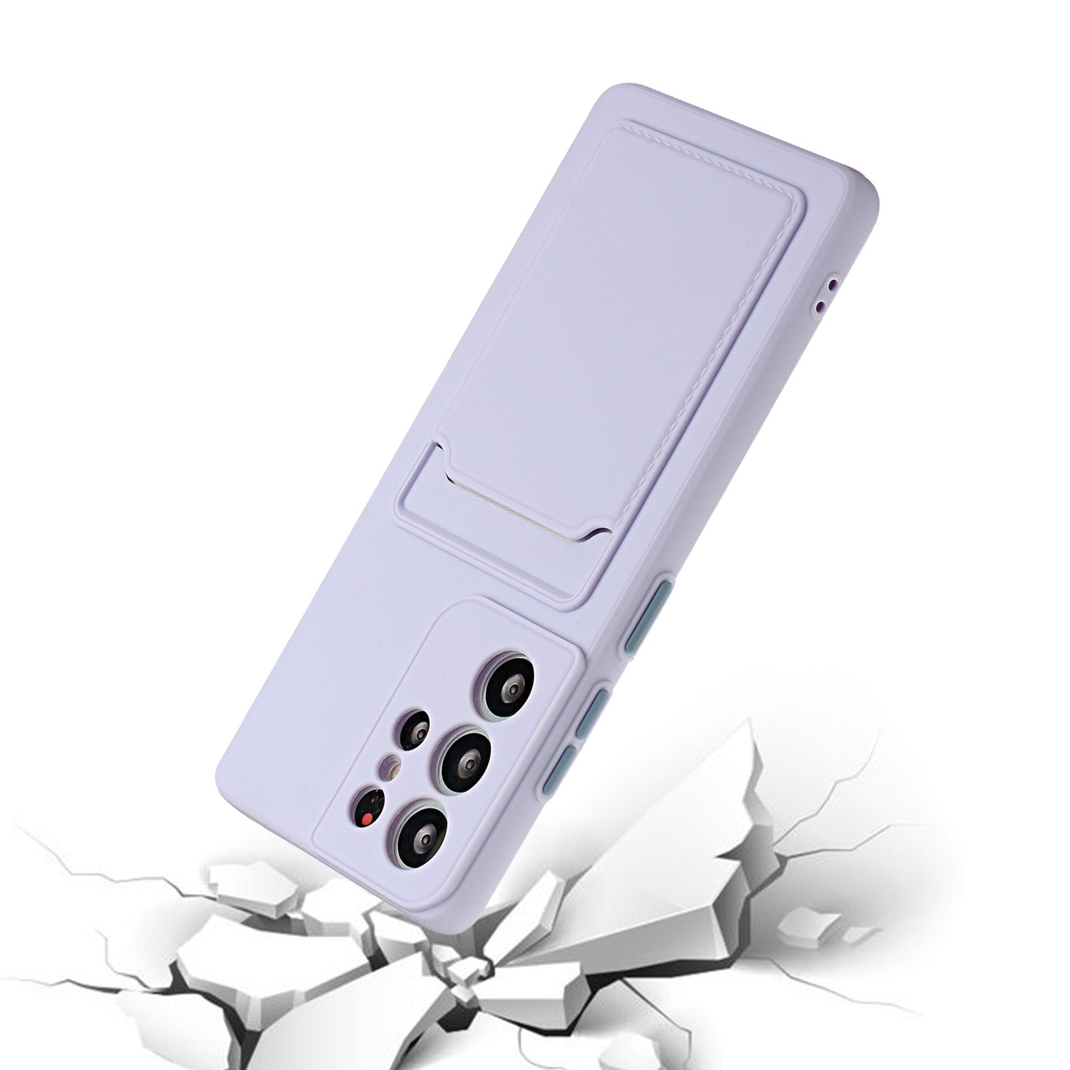 Anti-drop Phone Case For Samsung Galaxy S23 Ultra Flexible TPU Protective Phone Cover with Card Holder