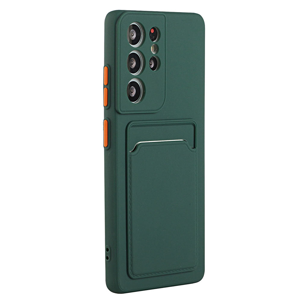Anti-drop Phone Case For Samsung Galaxy S23 Ultra Flexible TPU Protective Phone Cover with Card Holder