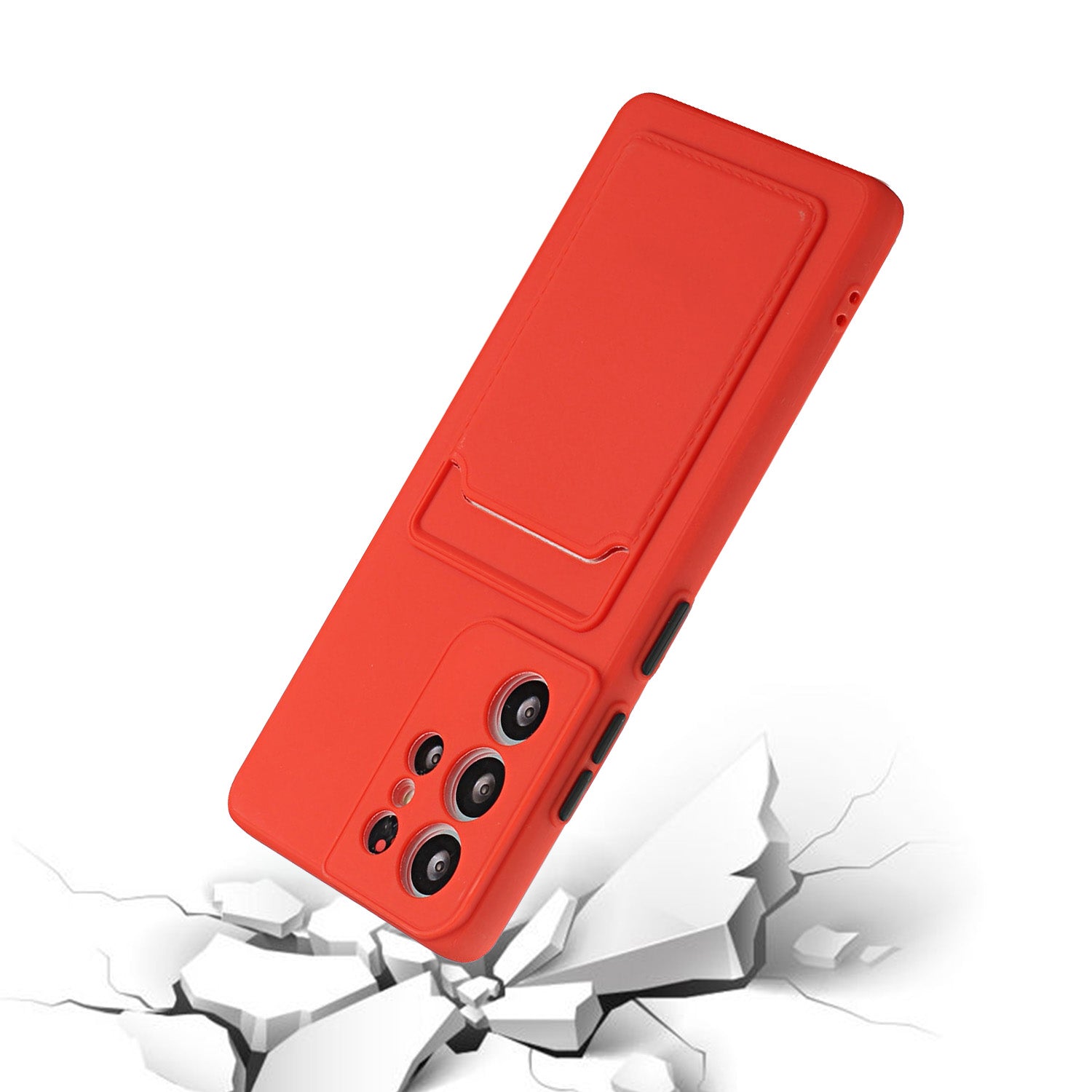 Anti-drop Phone Case For Samsung Galaxy S23 Ultra Flexible TPU Protective Phone Cover with Card Holder