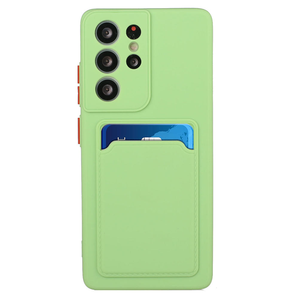 Anti-drop Phone Case For Samsung Galaxy S23 Ultra Flexible TPU Protective Phone Cover with Card Holder