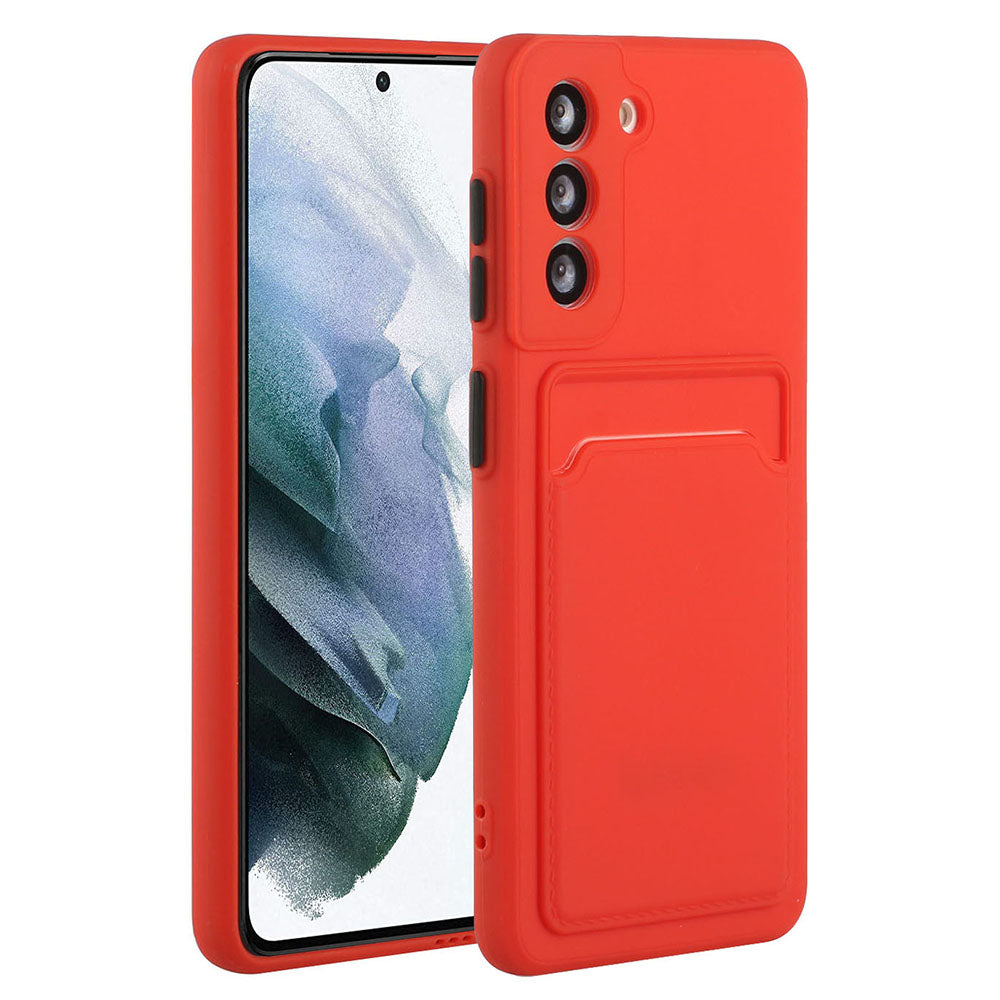 For Samsung Galaxy S23 Anti-drop Phone Case Soft TPU Protective Cover with Card Holder