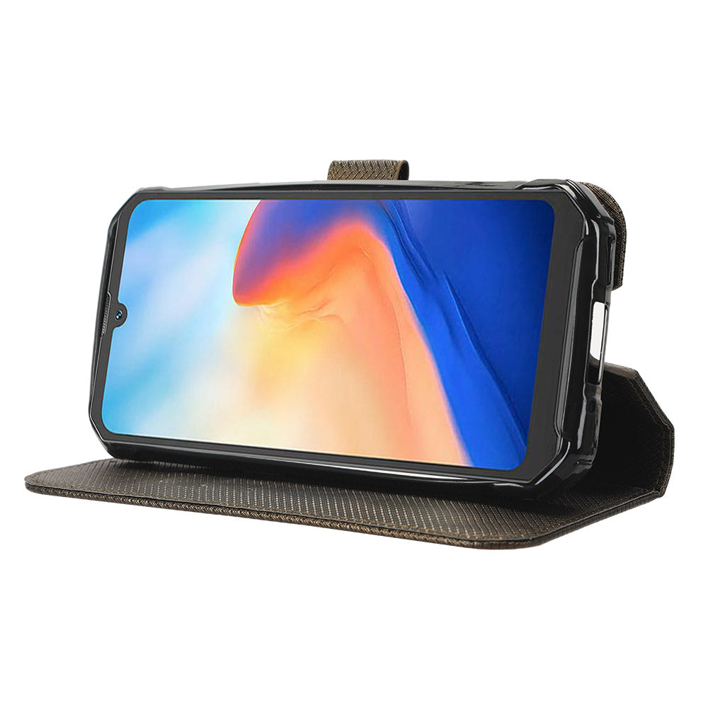 For Blackview BV7200 4G Phone Wallet Case Stand Diamond Texture PU Leather Cell Phone Cover