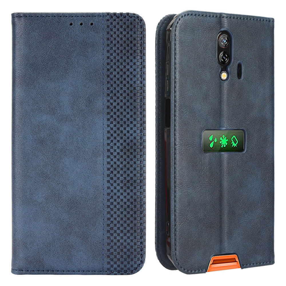 For Blackview BV7200 4G PU Leather Phone Stand Case Wallet Retro Texture Phone Cover