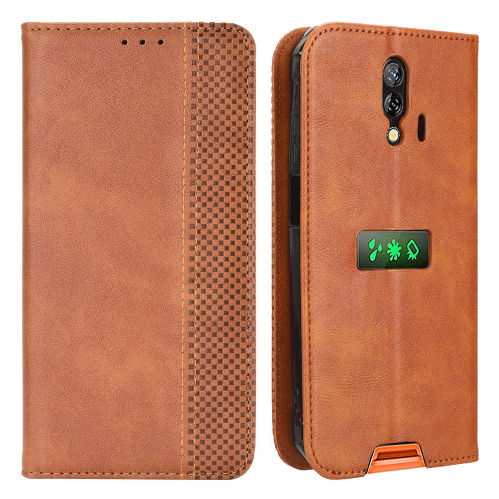 For Blackview BV7200 4G PU Leather Phone Stand Case Wallet Retro Texture Phone Cover