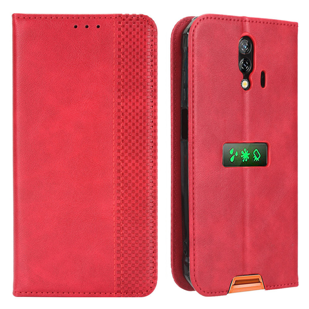 For Blackview BV7200 4G PU Leather Phone Stand Case Wallet Retro Texture Phone Cover