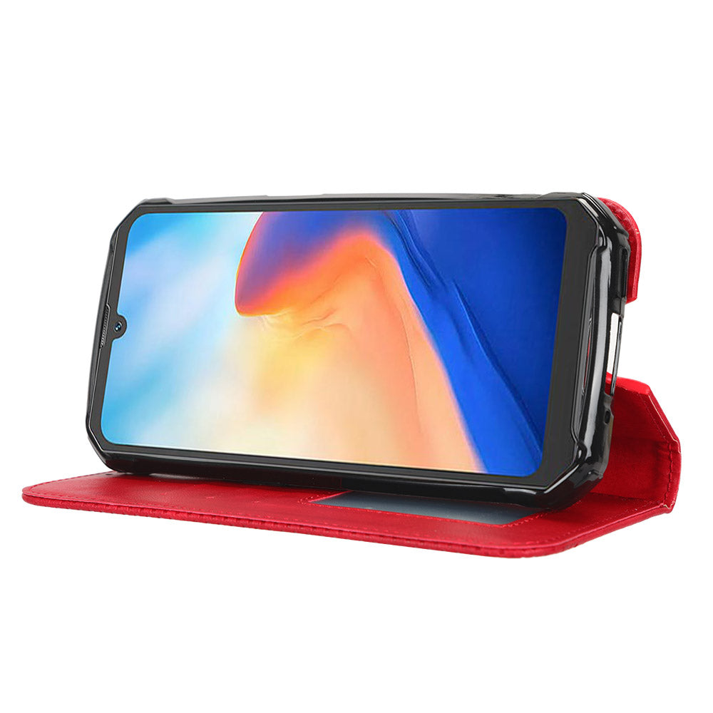 For Blackview BV7200 4G PU Leather Phone Stand Case Wallet Retro Texture Phone Cover