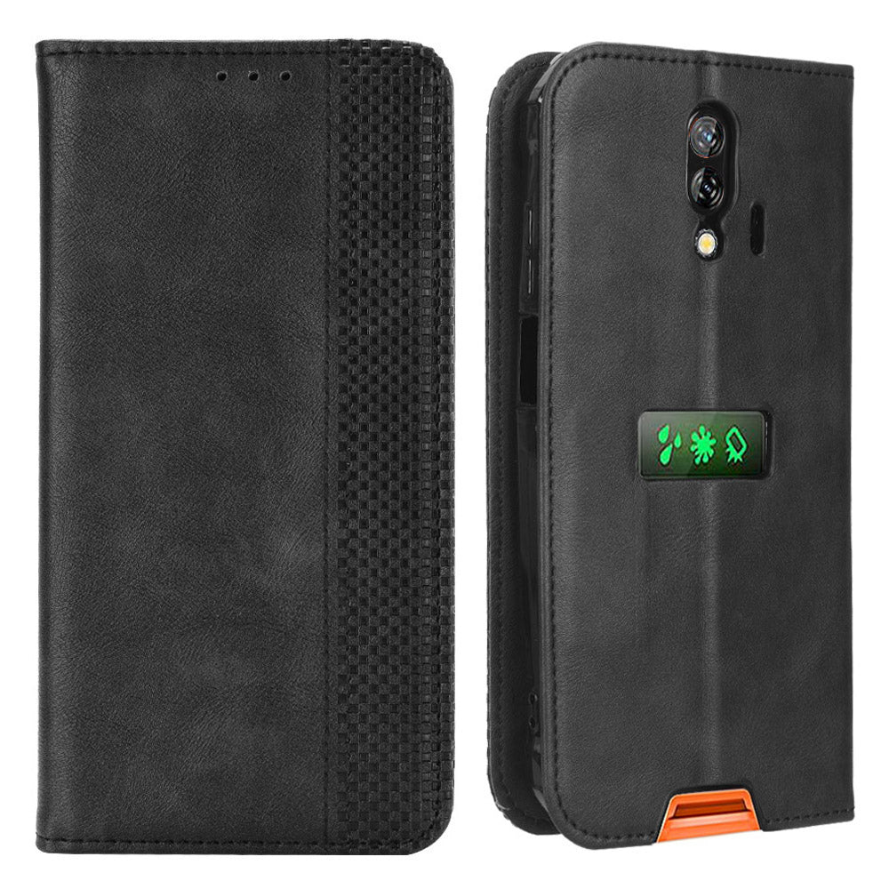 For Blackview BV7200 4G PU Leather Phone Stand Case Wallet Retro Texture Phone Cover