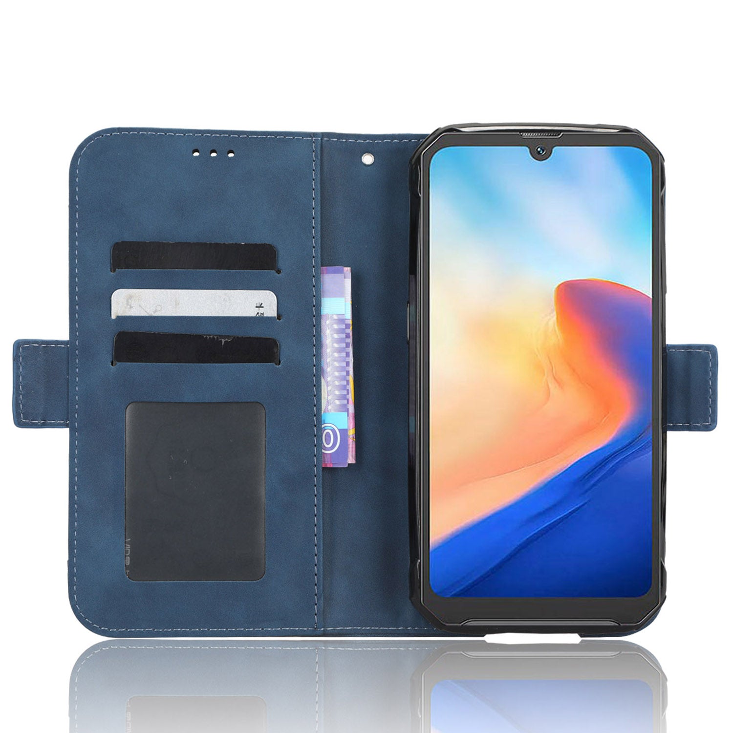 For Blackview BV7200 4G Multiple Card Slots Phone Leather Cover Stand Wallet Protective Phone Case