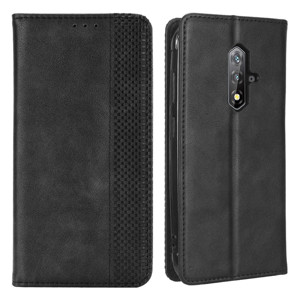 For Blackview BV5200 4G PU Leather Stand Mobile Phone Case Retro Texture Phone Case Wallet Phone Cover