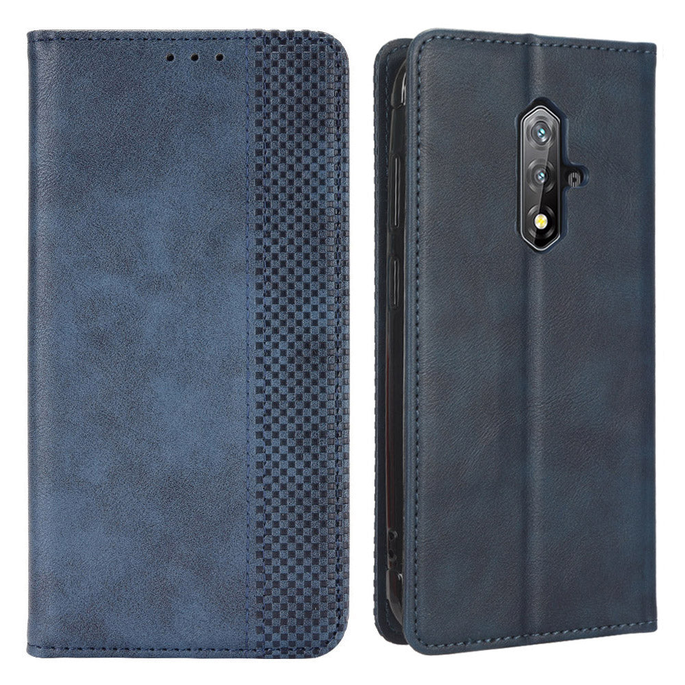 For Blackview BV5200 4G PU Leather Stand Mobile Phone Case Retro Texture Phone Case Wallet Phone Cover